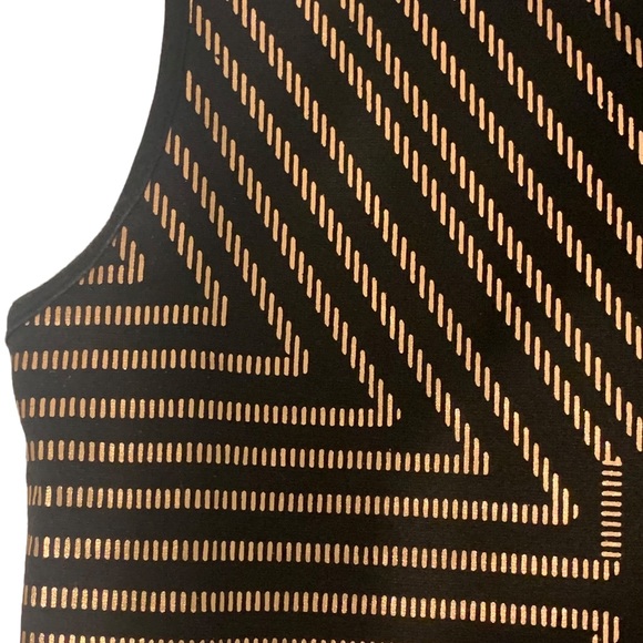 Mink Pink Knit Sheath Mini Dress Black and Rose Gold - Picture 4 of 6